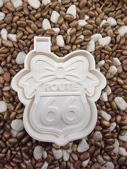 2989. Route 66 Freshie Mold| | Silicone Mold for Freshies
