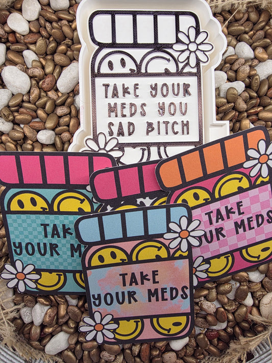 3042. Meds Card Stock Freshie Mold