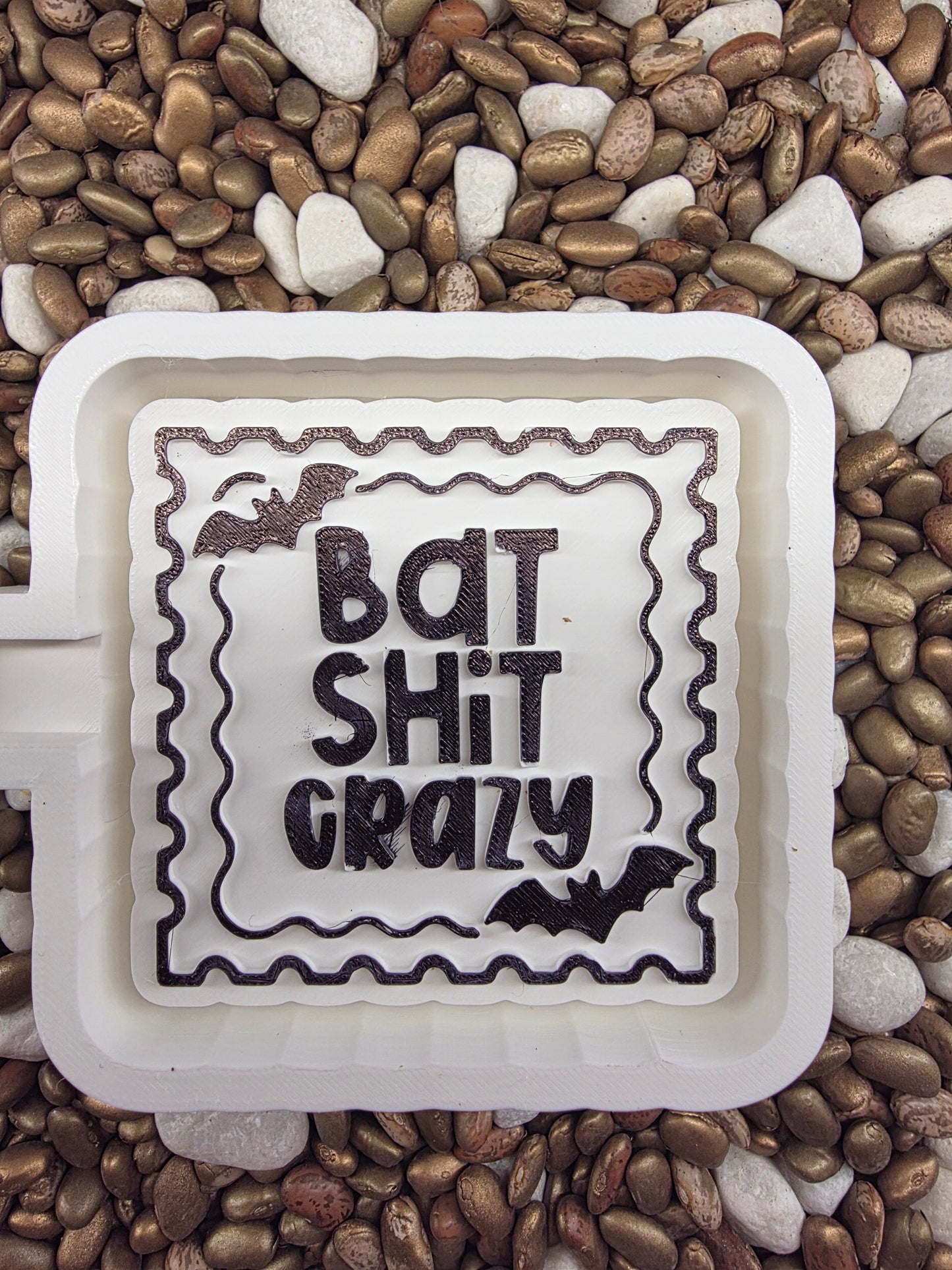 3088. Bat Shit Crazy Freshie Mold| | Silicone Mold for Freshies