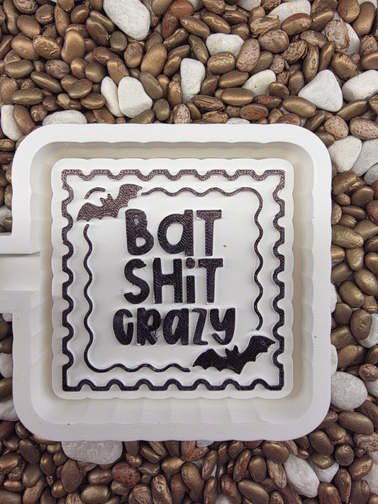 3088. Bat Shit Crazy Freshie Mold| | Silicone Mold for Freshies