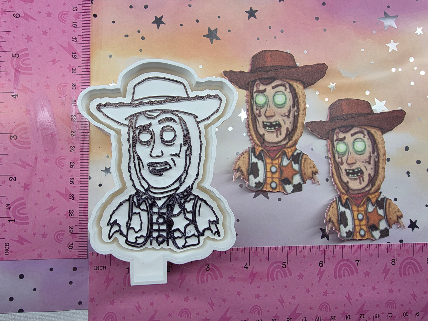 3451. Haunted Woody House Card Stock Freshie Mold