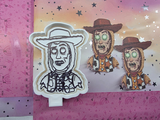 3451. Haunted Woody House Card Stock Freshie Mold