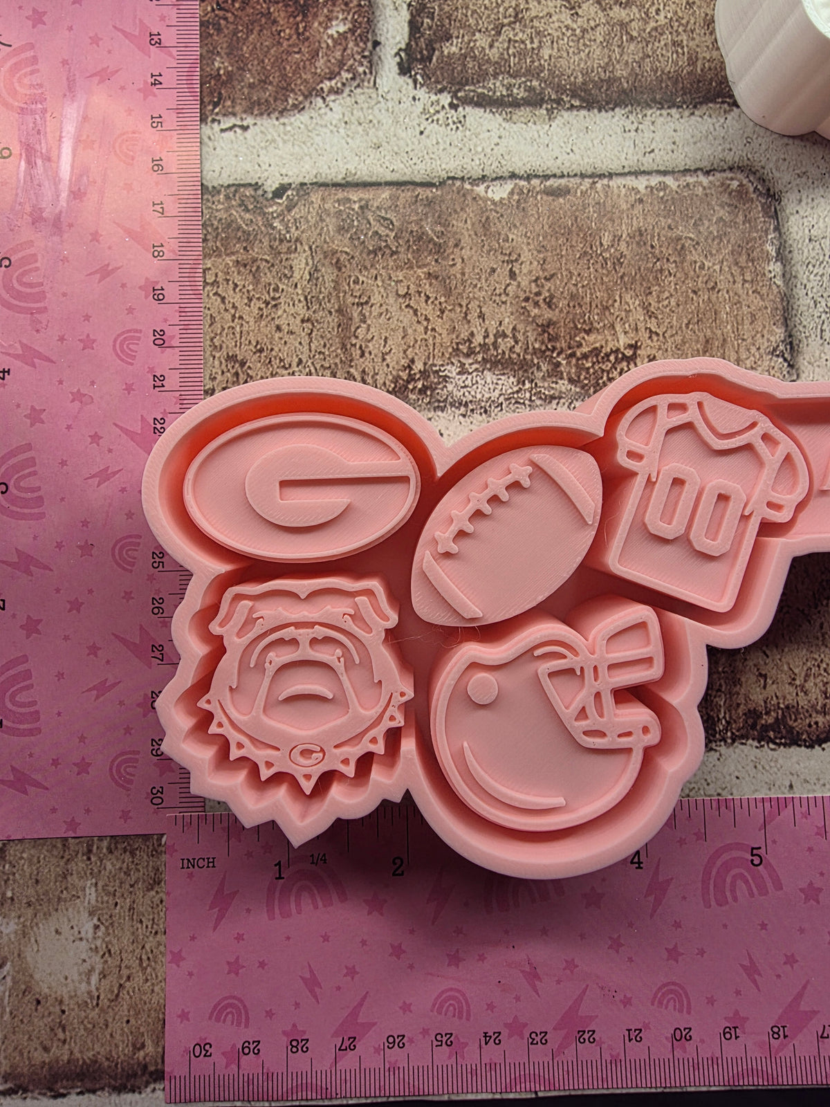 3585. G Football Charmy Freshie Mold
