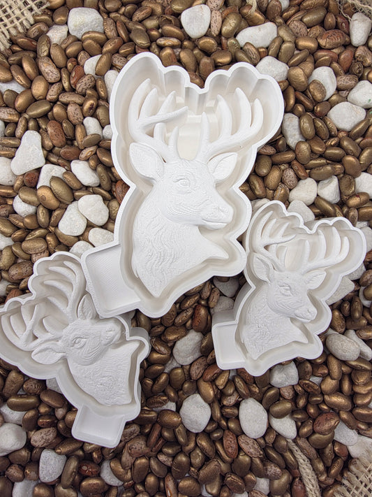 2767. 3d Buck Head Freshie Mold/Vents 