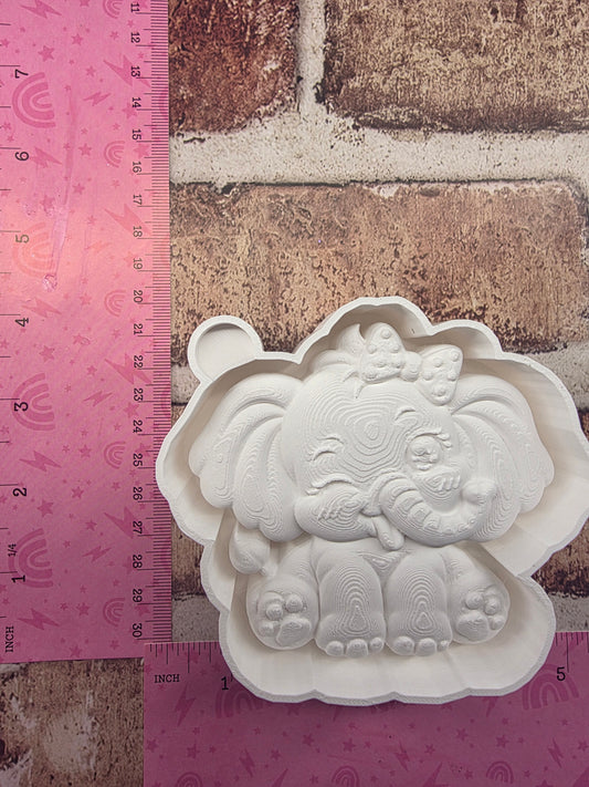  3D Elephant Freshie Mold