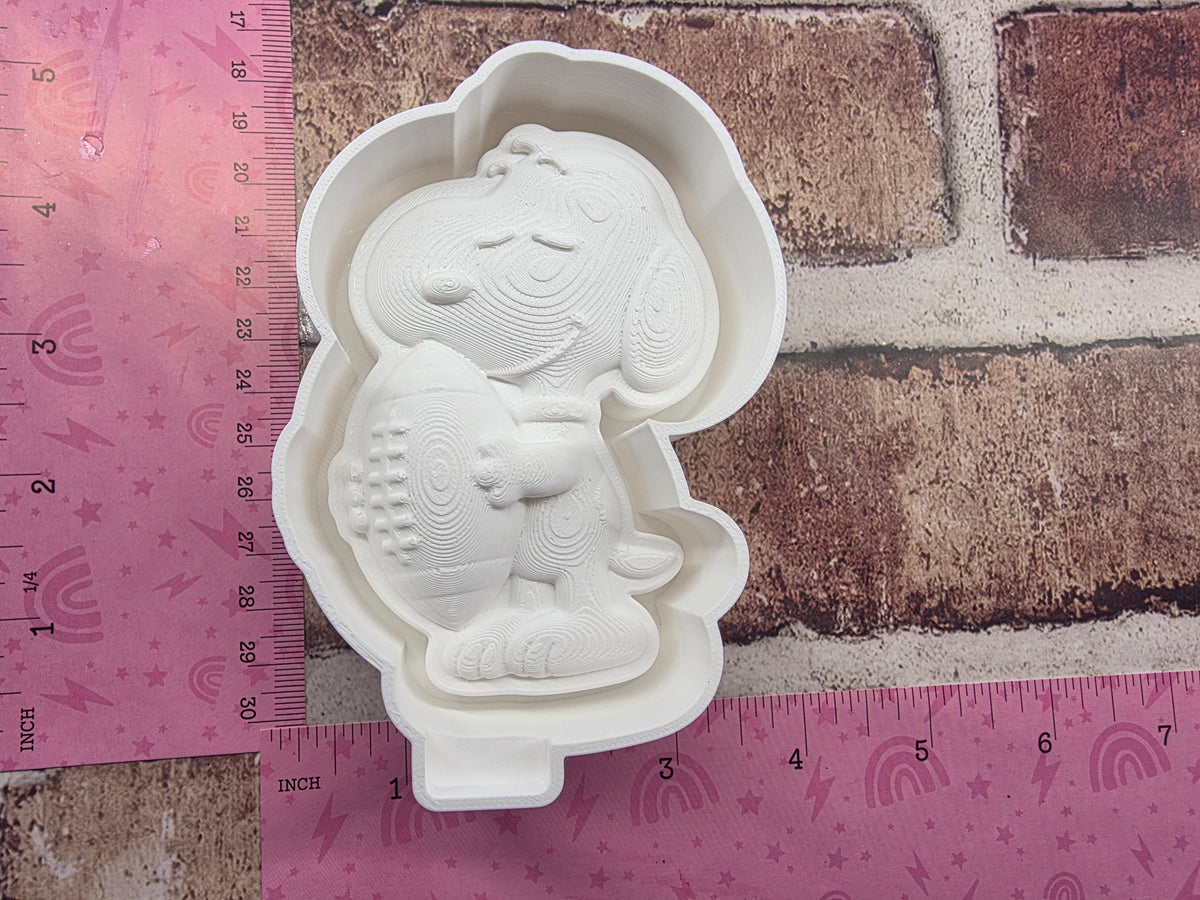3D Football Snoopy Freshie Mold