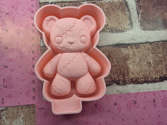  3D Patchwork Bear Freshie Mold