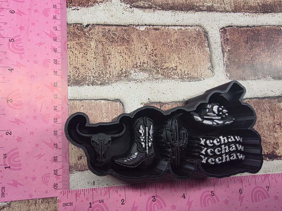 3d Bull/boot/Cactus Charmy Freshie Mold