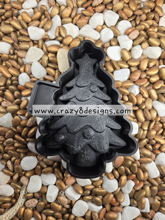 3d Christmas Tree Freshie Mold
