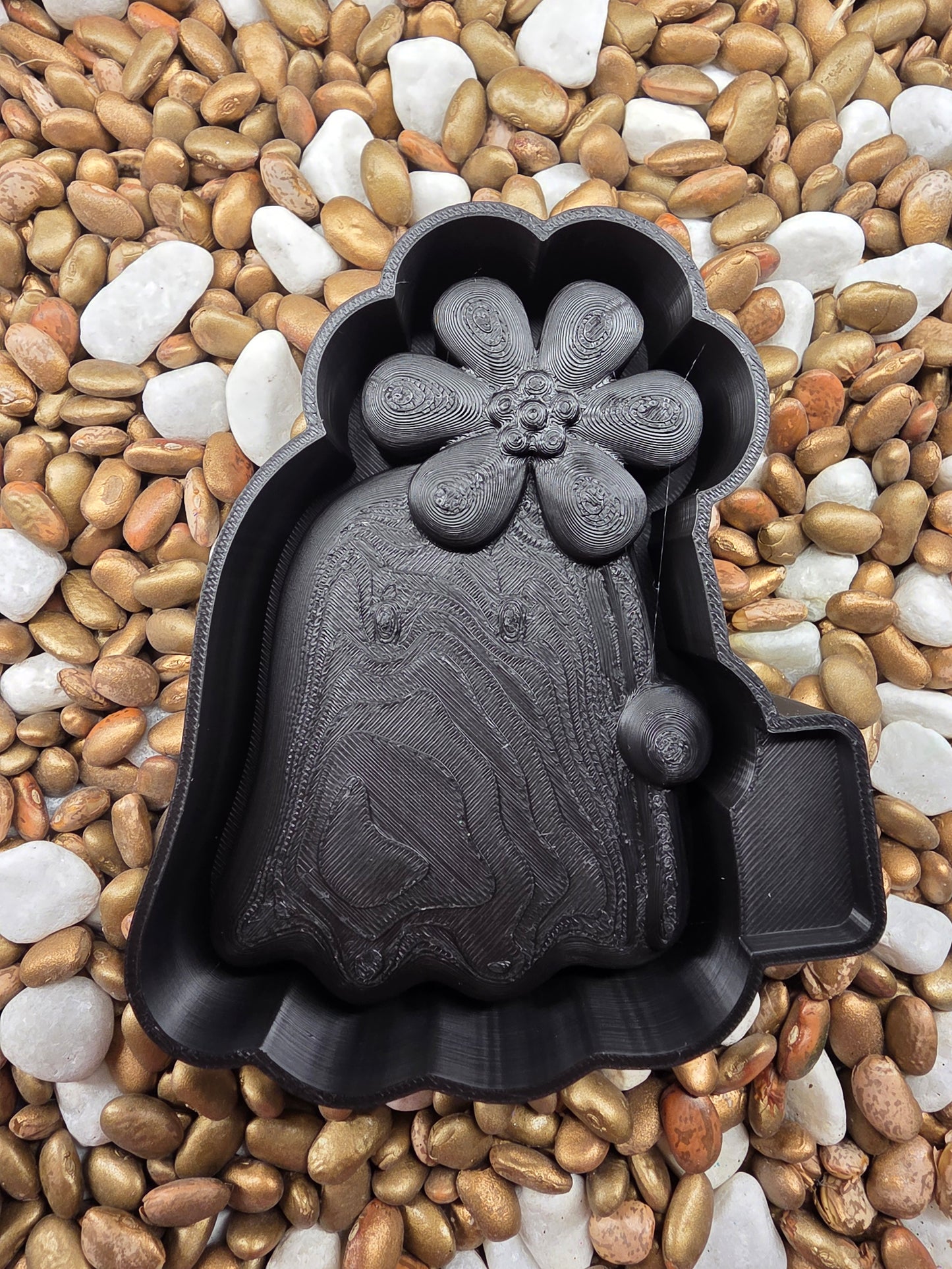3d Ghost with Flower Freshie Mold 