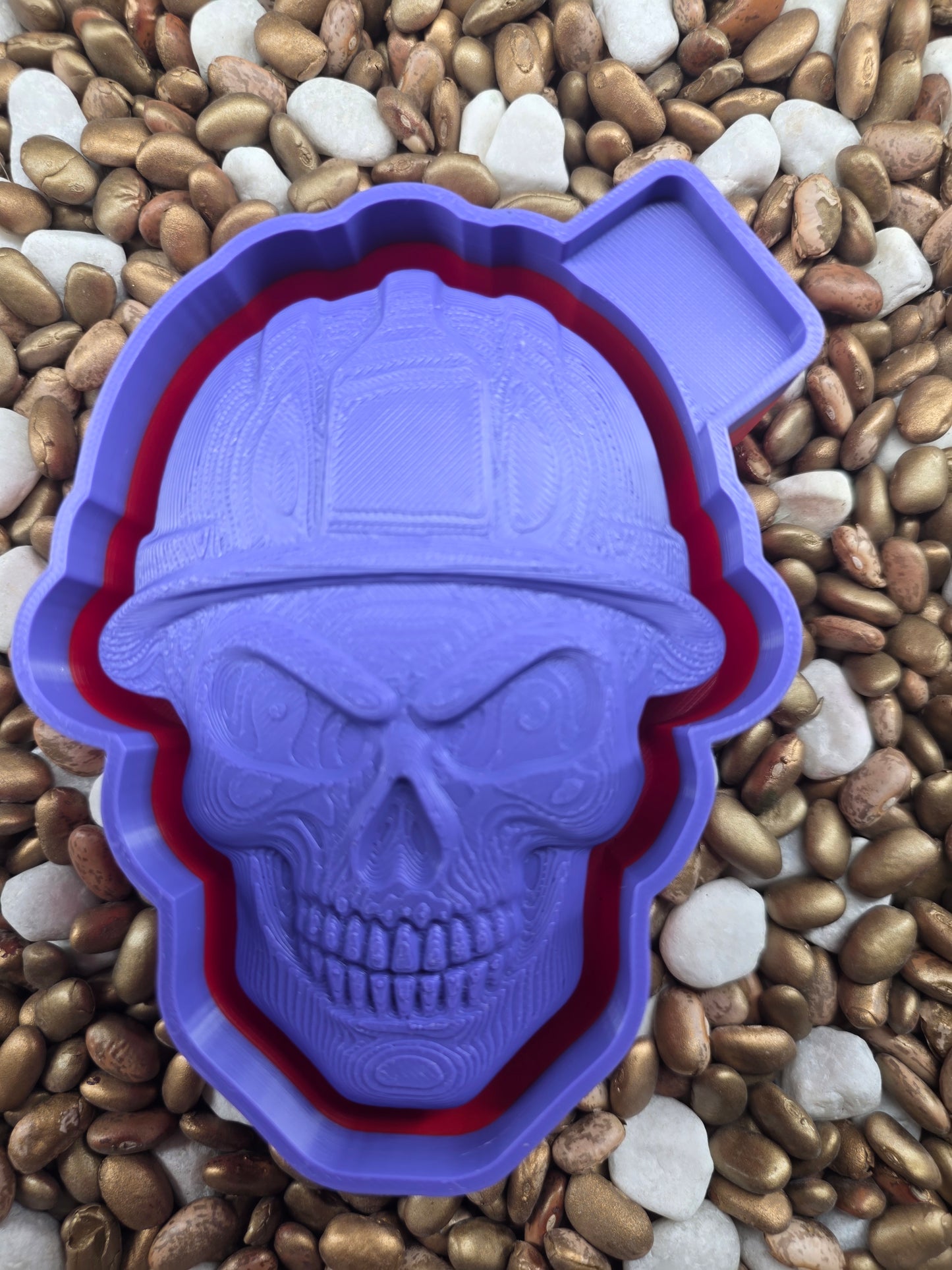 3d Hard Hat Skull Freshie Mold