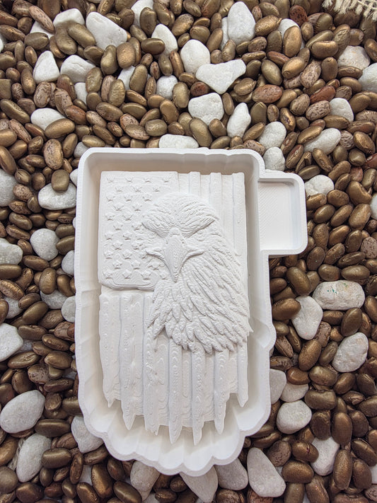 3d Patriotic Eagle Freshie Mold 