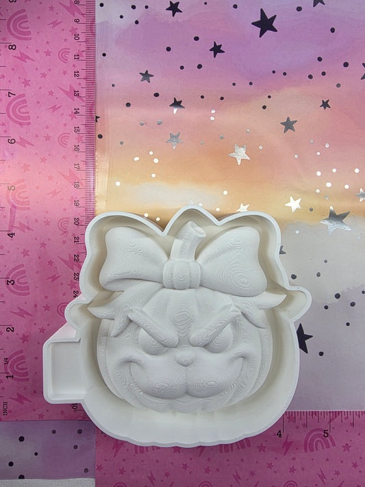 3d Pumpkin Grinch Freshie Mold