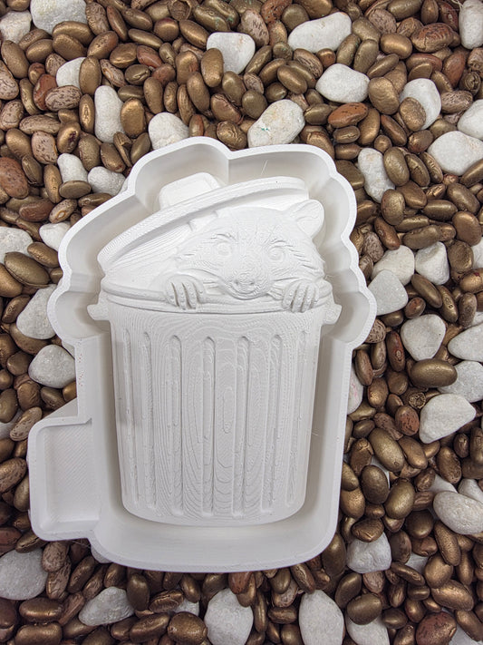  3d Racoon in Trash Freshie Mold