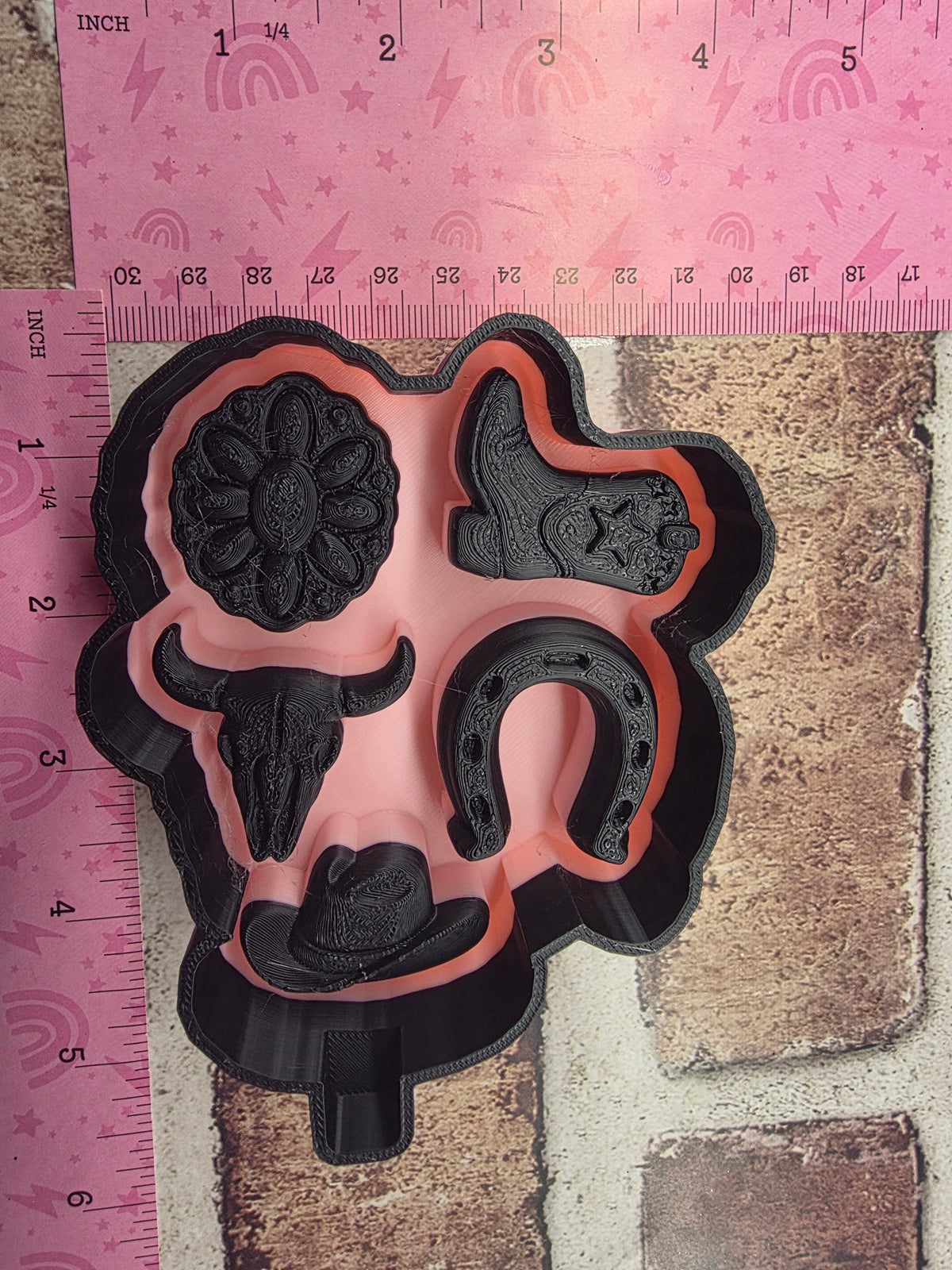 3d  Western Charmy Freshie Mold
