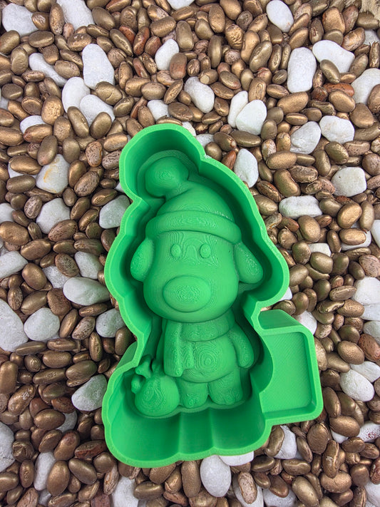 3d Winter Dog Freshie Mold