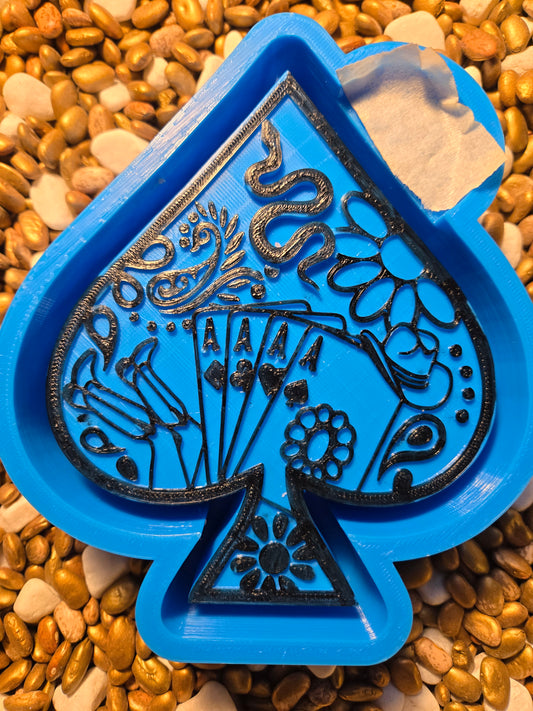 Ace of Spade Snake Freshie Mold