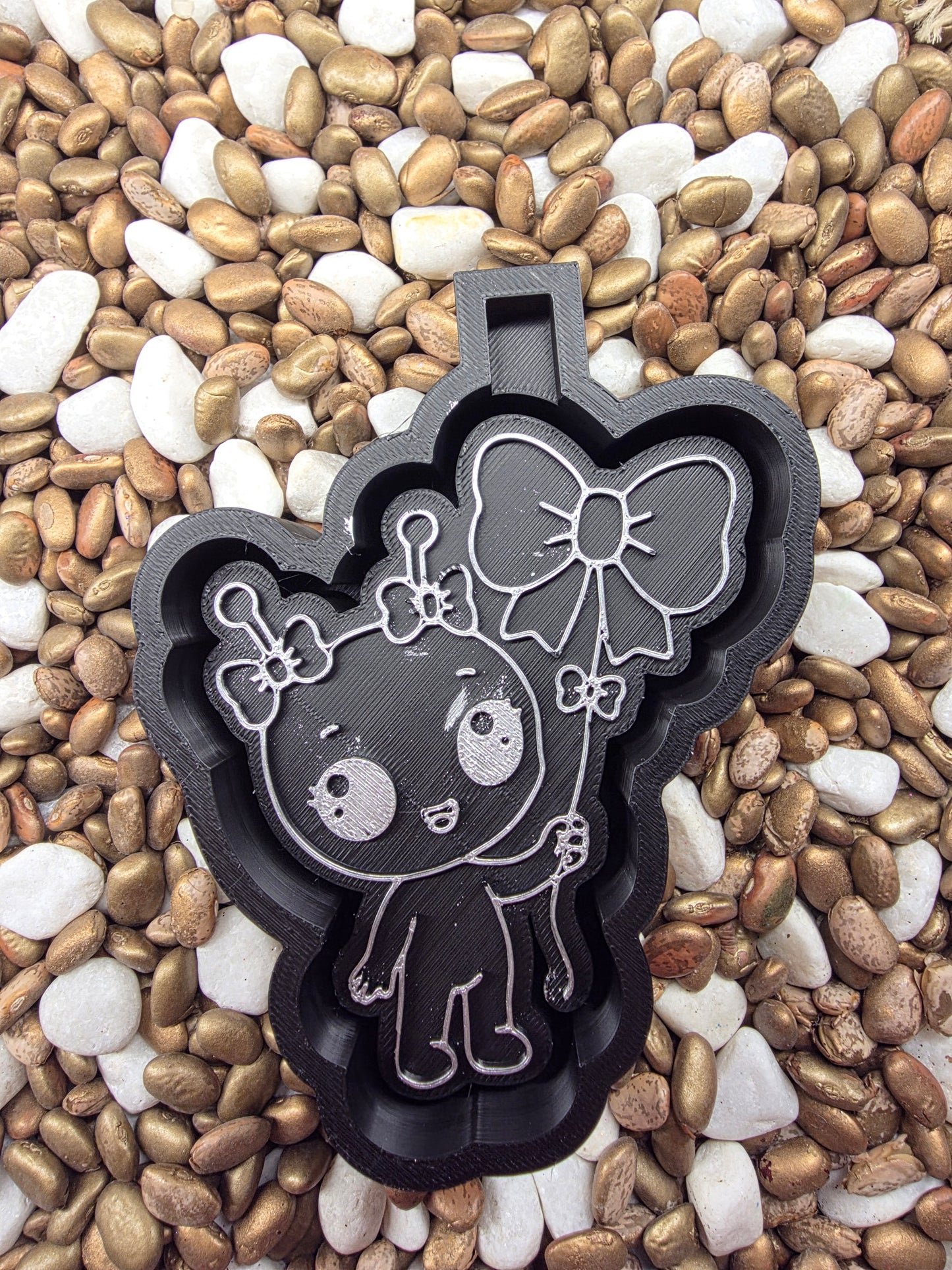 Alien with Bow Balloon Freshie Mold