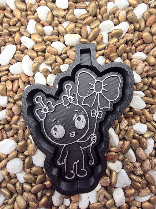 Alien with Bow Balloon Freshie Mold
