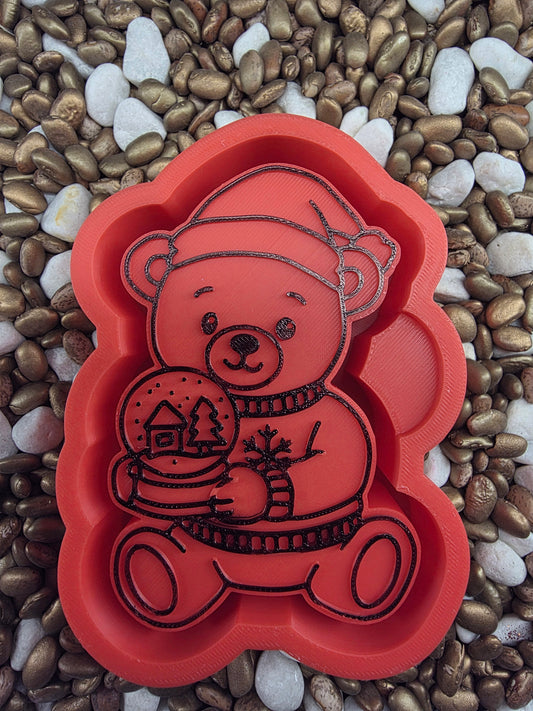 Bear with Snow Globe  Freshie Mold 
