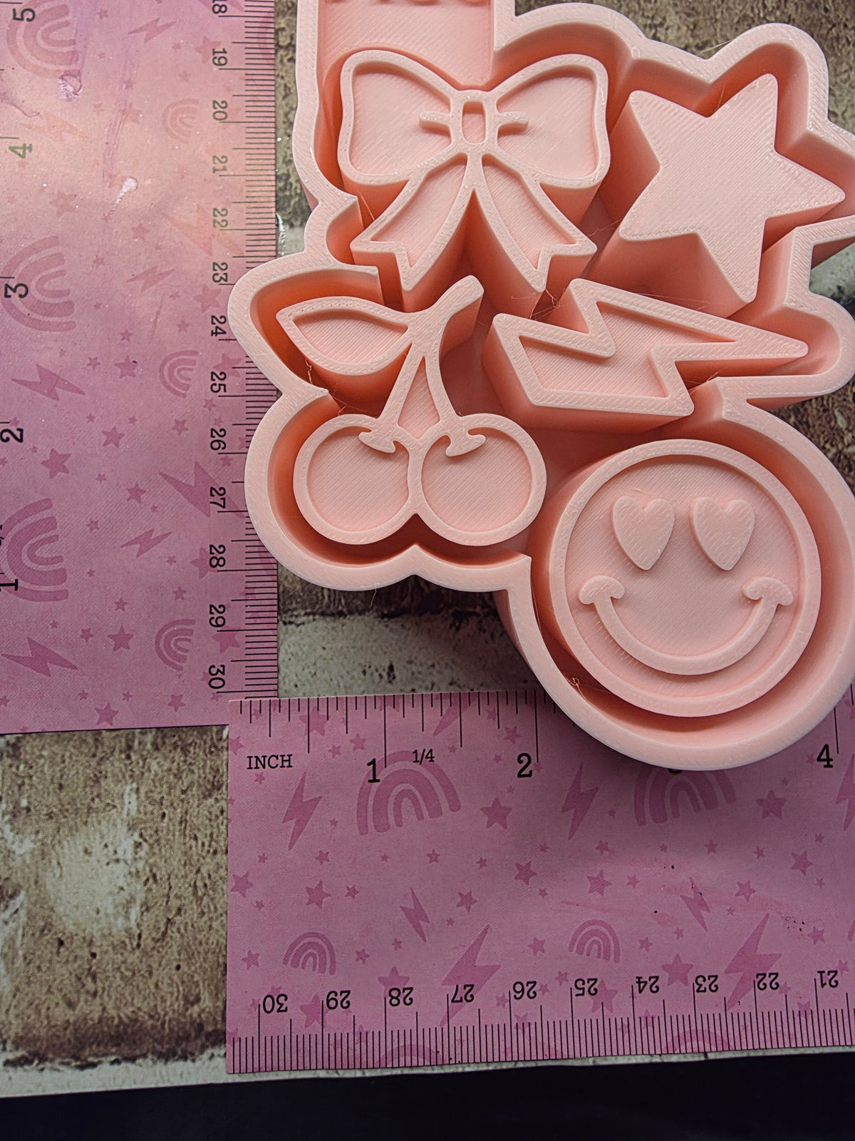  Bow Cherry Smiley Lighting Bolt Star Charmy Freshie Mold