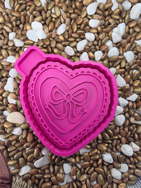 Bow Heart Club Freshie Mold 