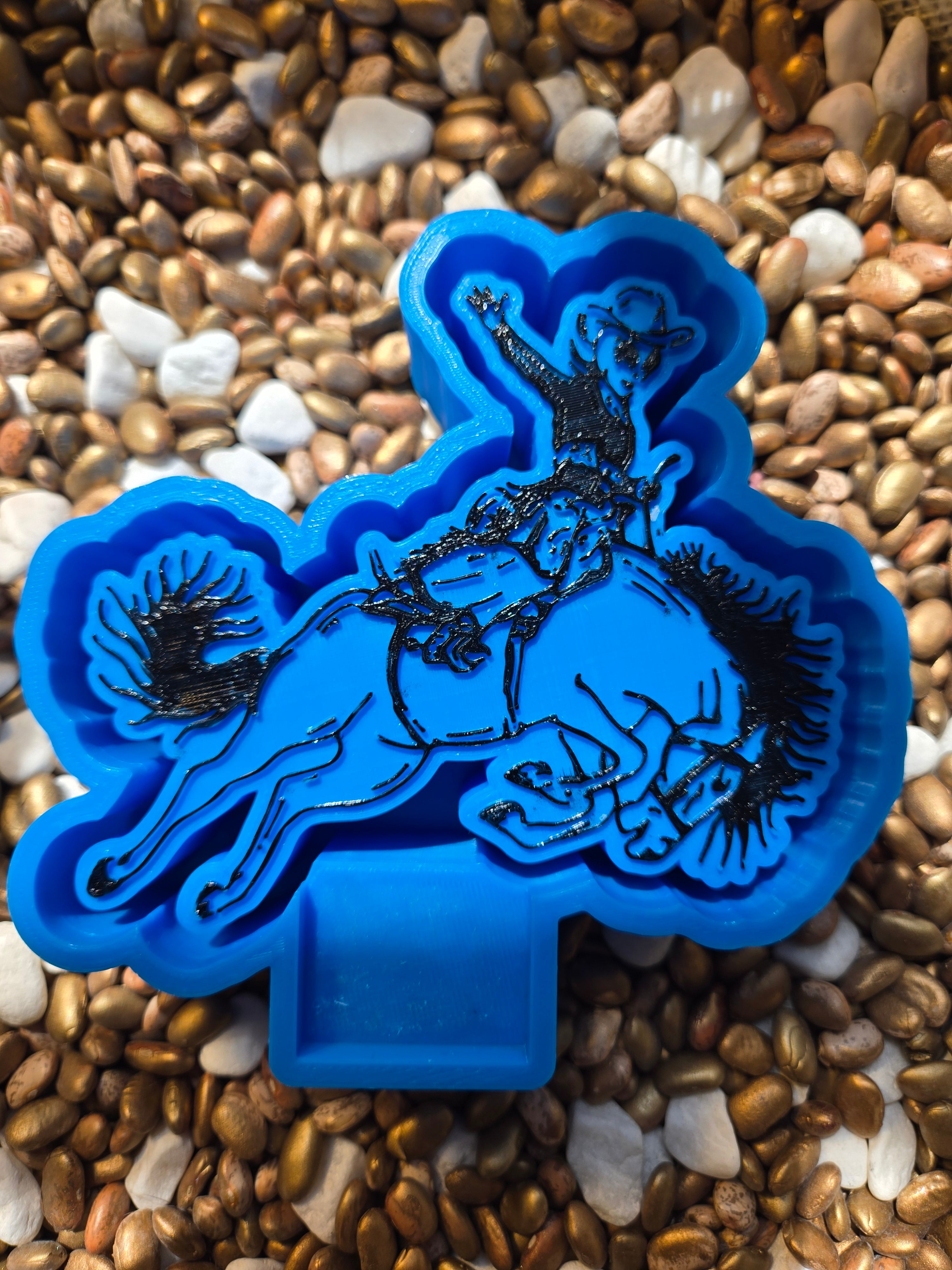 1254. Bronco Rider Freshie Mold – Crazy 8 Design