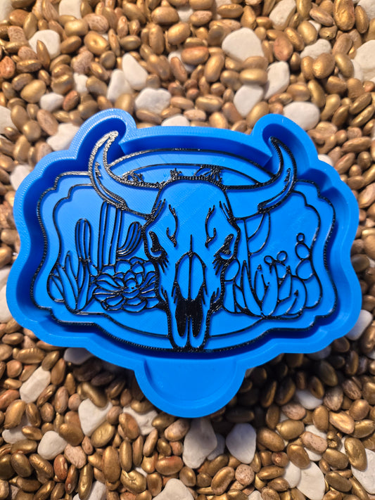  Bull Skull Cactus Freshie Mold