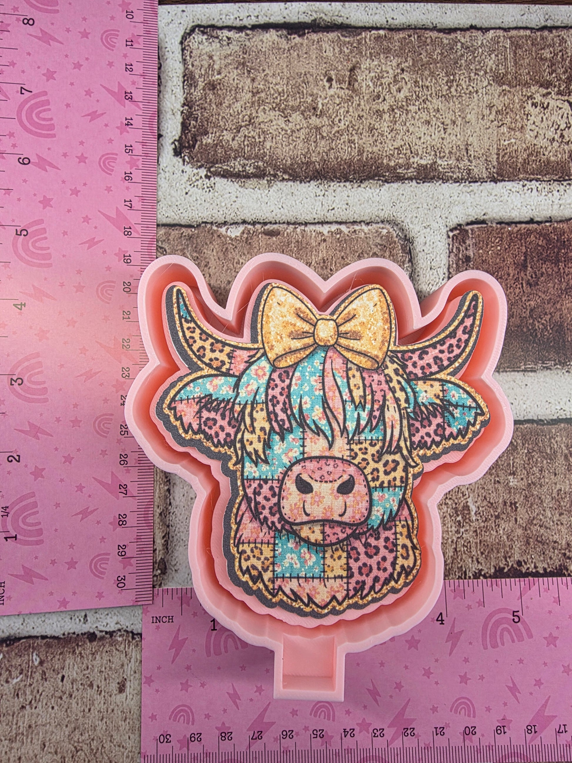  Bull Skull Cardstock Freshie Mold 