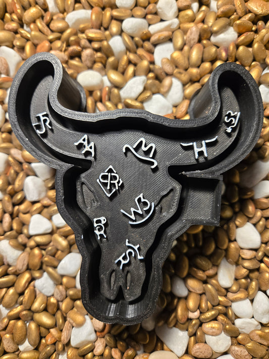Bull Skull W3 Freshie Mold