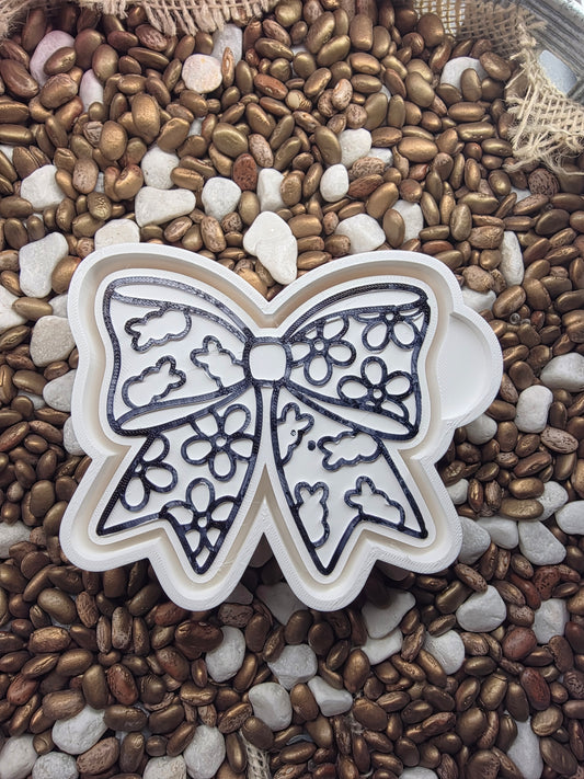 Bunny Flower Bow Freshie Mold 