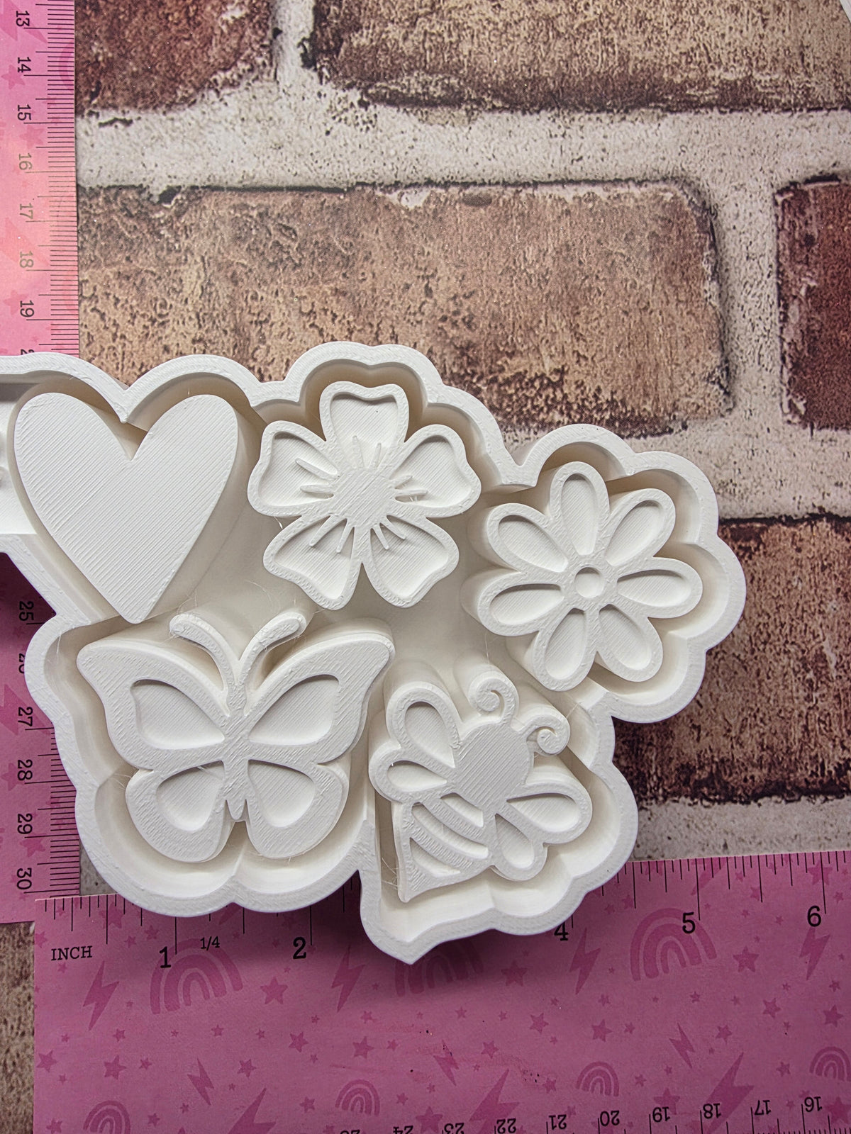 ButterFly, Bee, Flowers Charmy Freshie Mold