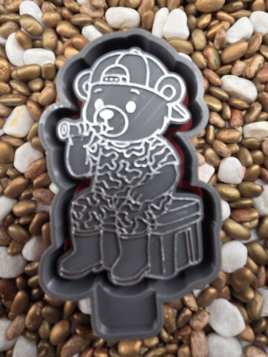  Camo Bear Ball Cap  Freshie Mold