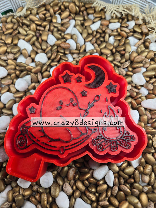 Camping Ghost Freshie Mold
