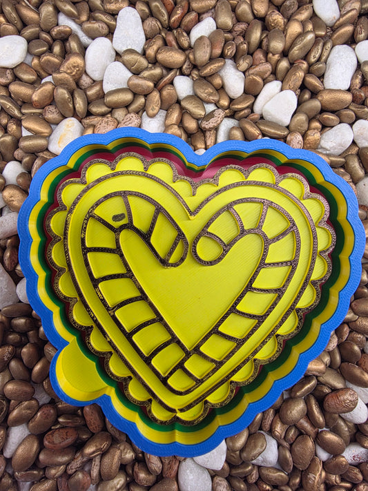 Candy Cane Heart Freshie Mold