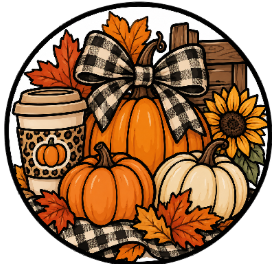 Round Cardstock Inserts -- Fall/Christmas Collection