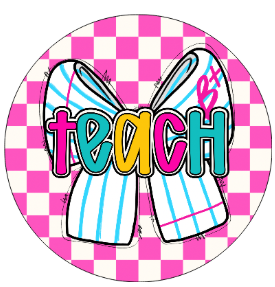 Round Cardstock Inserts -- Teacher/Books Collection