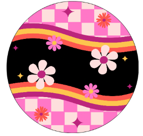 Round Cardstock Inserts -- Flower Collection