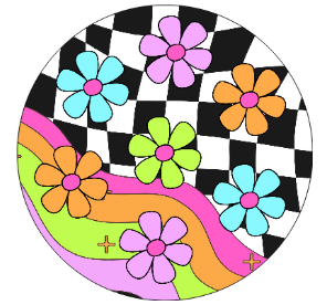 Round Cardstock Inserts -- Flower Collection