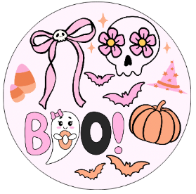 Round Cardstock Inserts -- Halloween Collection