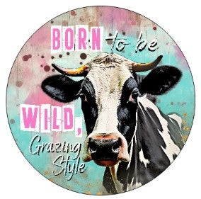 Round Cardstock Inserts -- Crazy Cats or Cows Collection