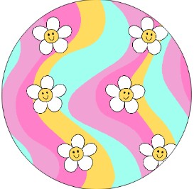 Round Cardstock Inserts -- Flower Collection