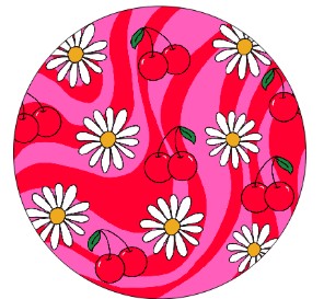 Round Cardstock Inserts -- Flower Collection