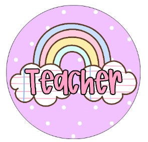 Round Cardstock Inserts -- Teacher/Books Collection