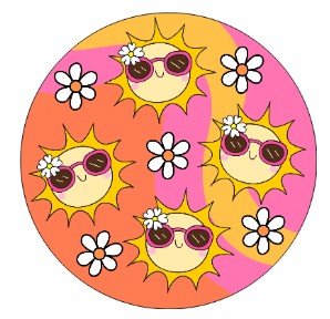 Round Cardstock Inserts -- Flower Collection