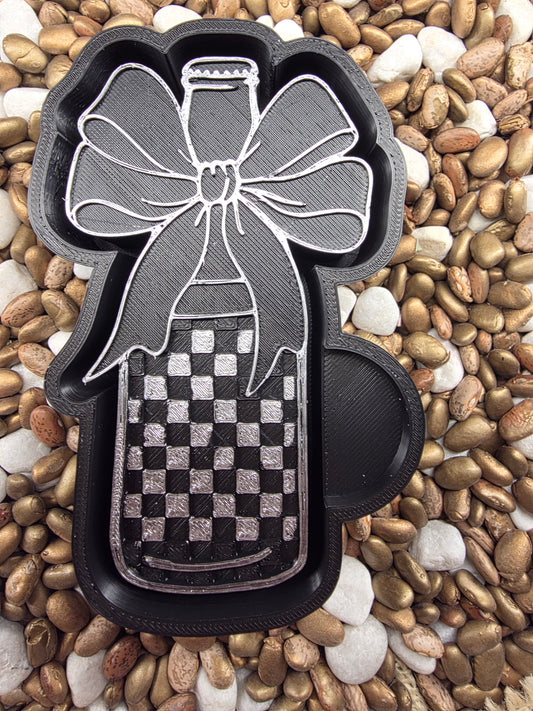 Checkered Bottle  Freshie Mold