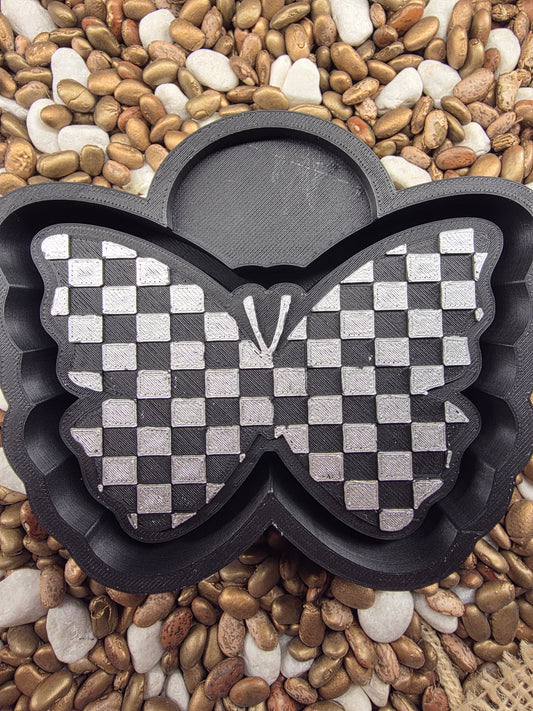 Checkered Butterfly Freshie Mold