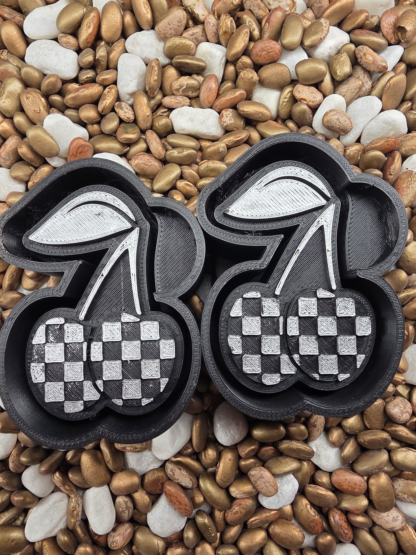 Checkered Cherry Clip Freshie Mold