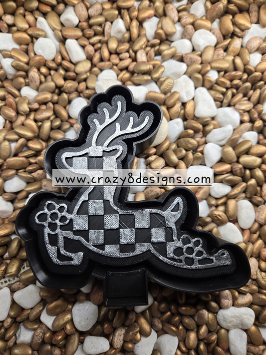 Checkered Deer Freshie Mold