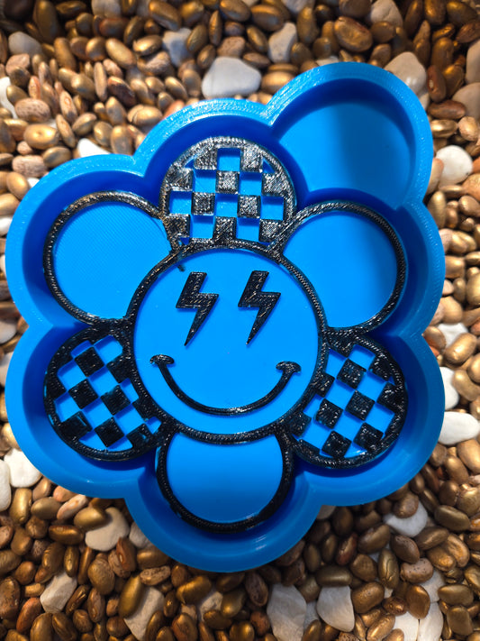 Checkered Flower Freshie Mold
